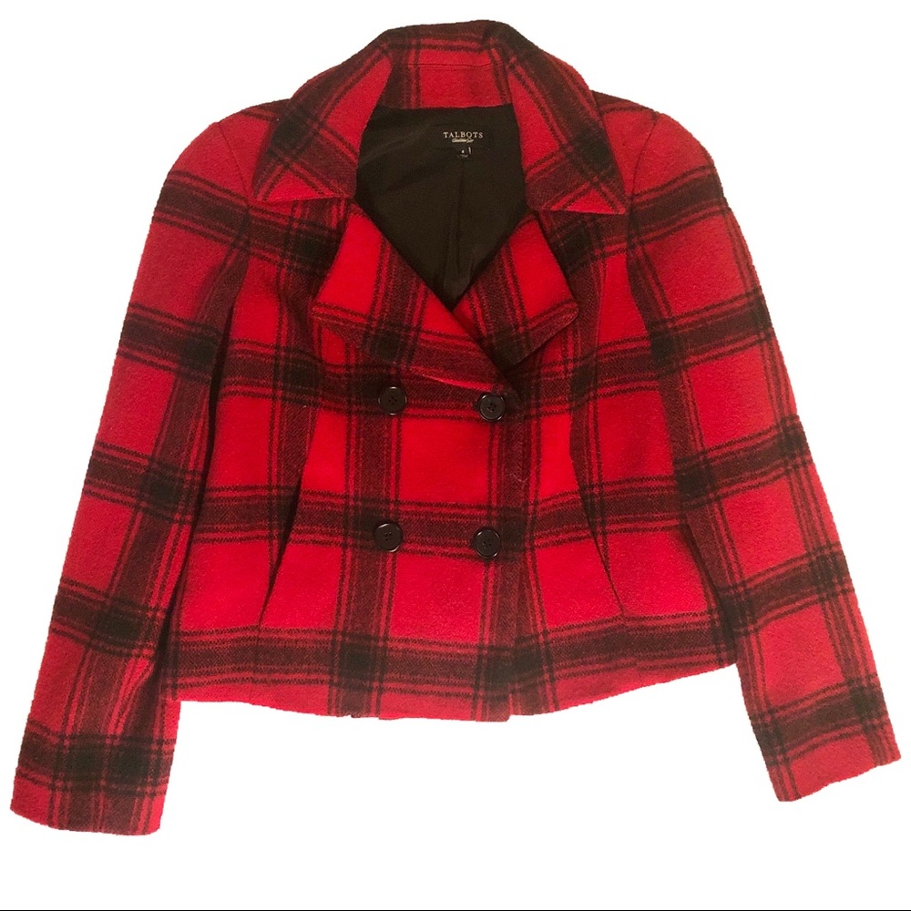 Talbots Wool Blend Double-Breasted Jacket, Size 4